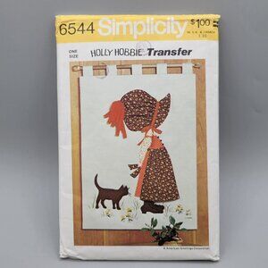 Simplicity 6544 Holly Hobbie Transfer Wall Hanging Pattern Sewing Pattern 1970s